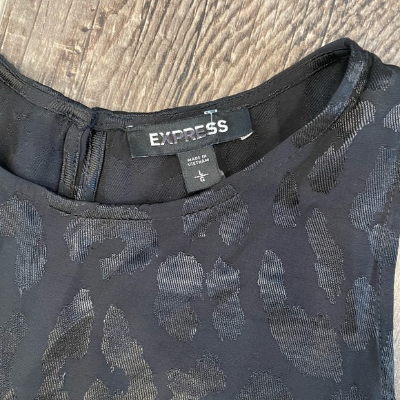 Express Black Leopard Dress size L - Picture 14 of 15